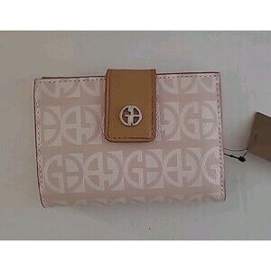 Giani Bernini Wallet Bifold Block Signature Tapioca Beige 5" X 4"